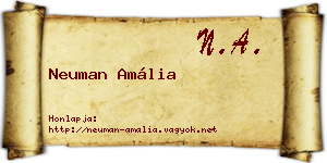 Neuman Amália névjegykártya